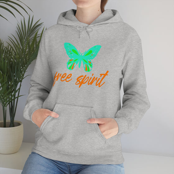 Chill Stitch – Free Spirit Butterfly - Unisex Hooded Hoodie Sweatshirt – Embrace Your Vibe