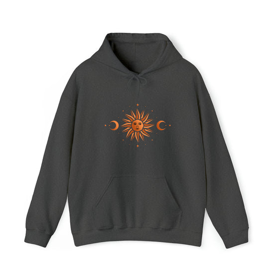 Abstract Mystic Direction Shapes V32 Sun Moon Solar Winds | Abstract | Minimalist | Modern | Unisex Hooded Hoodie Sweatshirt