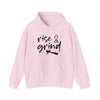 Coffee Rise and Grind Sweatshirt |  Unisex Hooded Hoodie Sweatshirt | Embrace Your Vibe