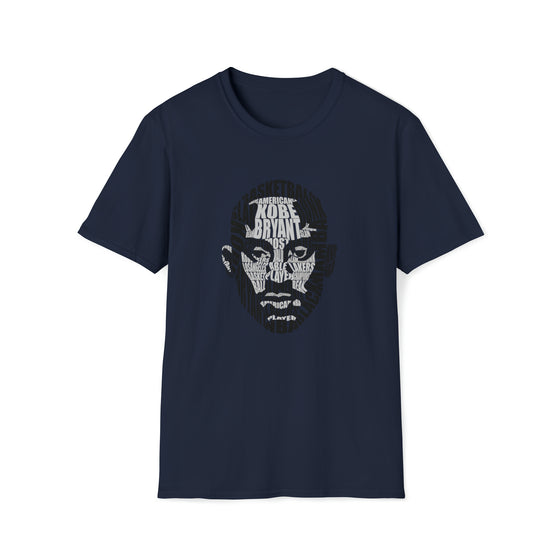 Kobe Bryan Basketball | Unisex Soft Style Tee T-Shirt | Embrace Your Vibe | Calligram Word Design