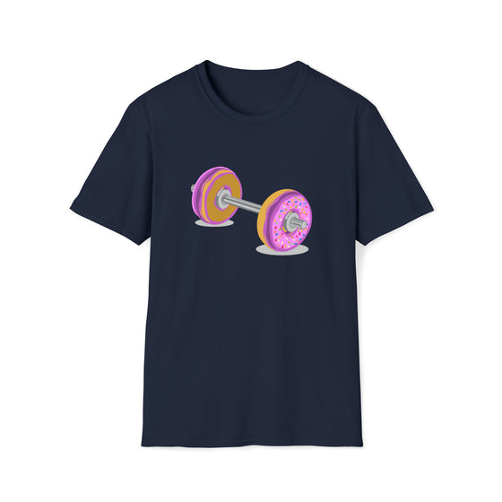Donut Barbell Foodie Shirt | Abstract | Unisex Soft Style Tee T-Shirt