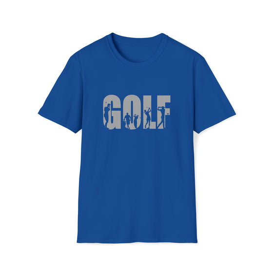 Golf Golfing Sporting Shirt | Athlete Silhouettes | Unisex Soft Style T-Shirt