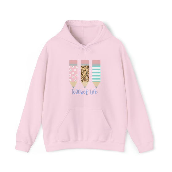 Teacher Life Sweatshirt | Teaching Pencils School | Unisex Hooded Hoodie Sweatshirt