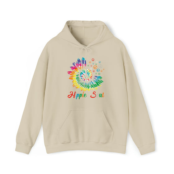 Hippie Sweatshirt | Soul Rainbow Color Wheel Splash | Unisex Hooded Hoodie Sweatshirt