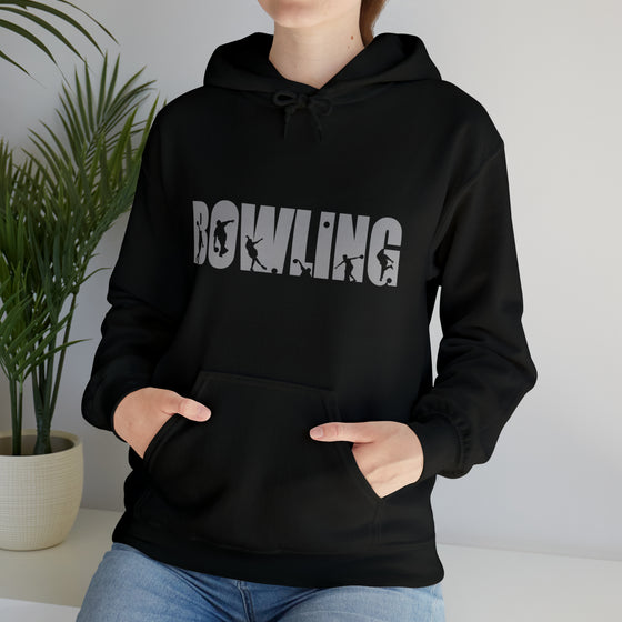Bowling Silhouette Sport | Unisex Hooded Hoodie Sweatshirt | Embrace Your Vibe