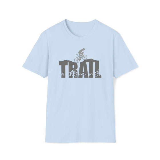 Bike Shirt | MTB Bike Trail Mountain Biking Word Graphic | Unisex Soft style T-Shirt Tee