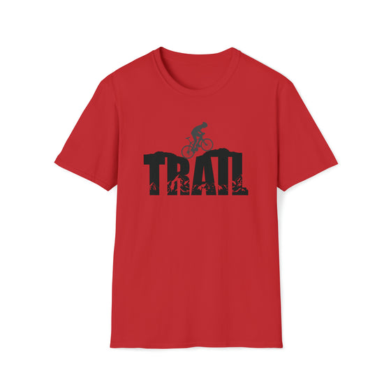 Bike Shirt | MTB Bike Trail Mountain Biking Word Graphic | Unisex Soft style T-Shirt Tee