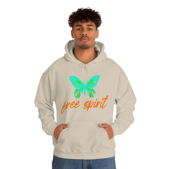 Chill Stitch – Free Spirit Butterfly - Unisex Hooded Hoodie Sweatshirt – Embrace Your Vibe