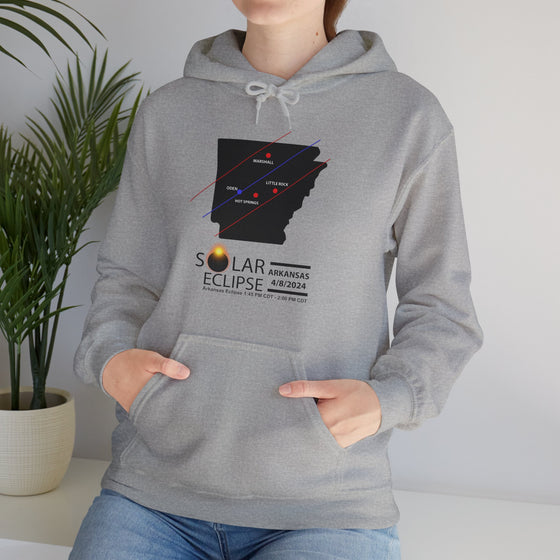 ARKANSAS Total Solar Eclipses April 8  2024  Total Eclipse | Unisex Hooded Hoodie Sweatshirt | Embrace Your Vibe |  Astronomy