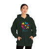 Chill Stitch – Sunflower Rainbow Peace - Unisex Hooded Hoodie Sweatshirt – Embrace Your Vibe