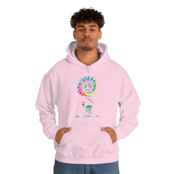Chill Stitch – Peace Live Frog Tie-Dye - Unisex Hooded Hoodie Sweatshirt – Embrace Your Vibe