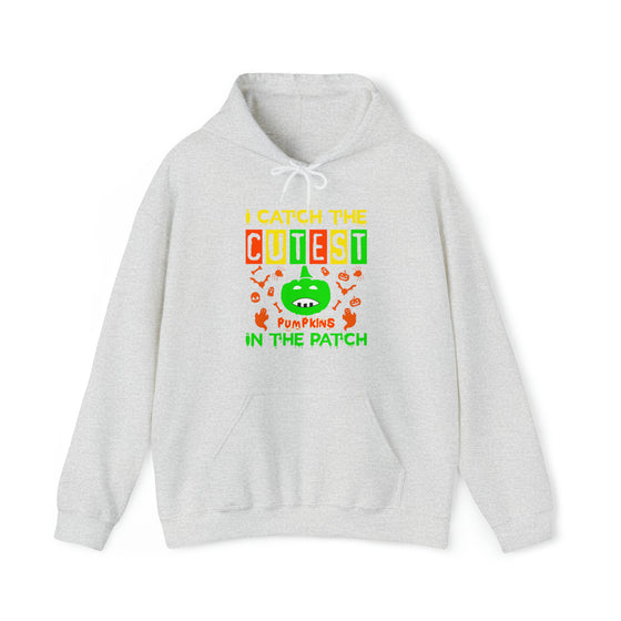 Halloween Sweatshirt | Catch Cutest Pumpkins | Unisex Hooded Hoodie Sweatshirt