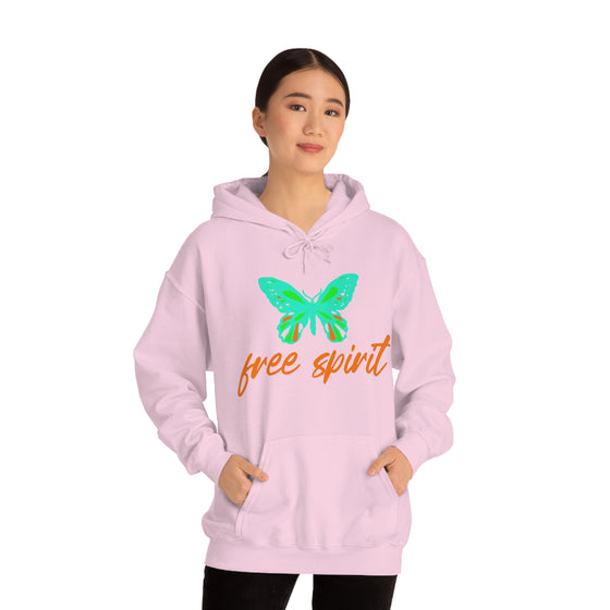 Chill Stitch – Free Spirit Butterfly - Unisex Hooded Hoodie Sweatshirt – Embrace Your Vibe