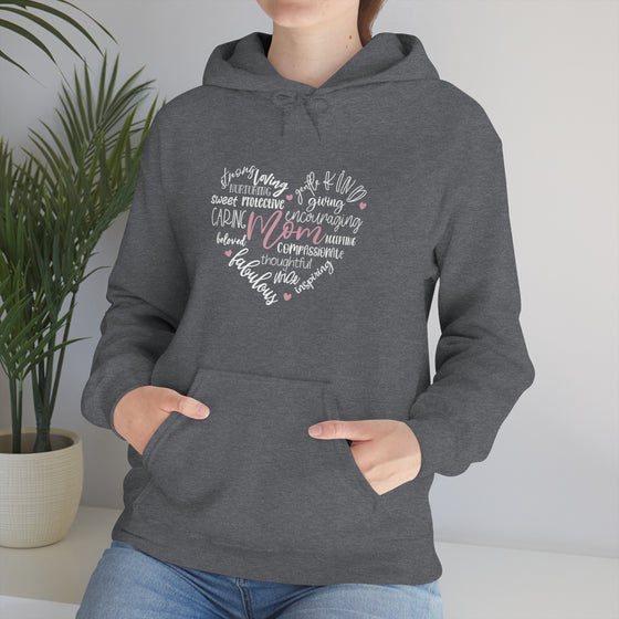 Chill Stitch – Mom Heart Descriptions - Unisex Hooded Hoodie Sweatshirt – Embrace Your Vibe