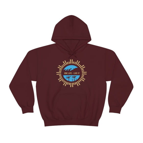 Chill Stitch – One Life Live It Spoke - Unisex Hooded Hoodie Sweatshirt – Embrace Your Vibe