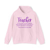 Teacher Sweatshirt | Teacher Definition Educator | Gift for Teachers | Unisex Hooded Hoodie Sweatshirt