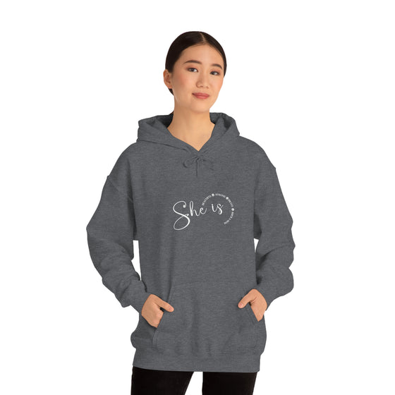 Chill Stitch – She Is Mom - Unisex Hooded Hoodie Sweatshirt – Embrace Your Vibe