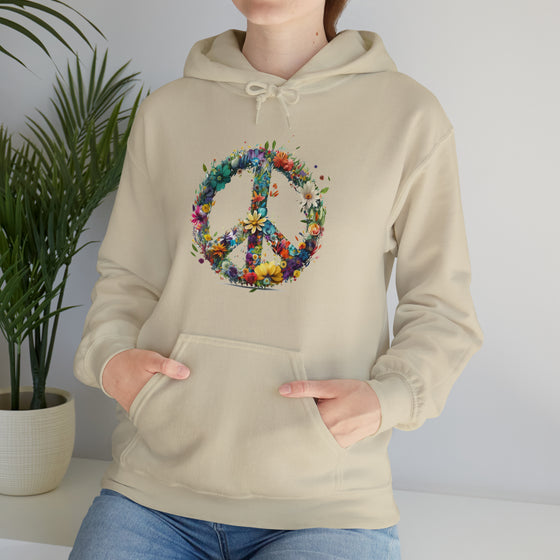 Flower Piece Symbol Sweatshirt | Watercolor Unisex Hooded Hoodie Sweatshirt