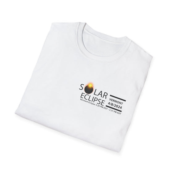 VERMONT Total Solar Eclipses April 8  2024  Total Eclipse | Unisex Soft Style Tee T-Shirt | Embrace Your Vibe