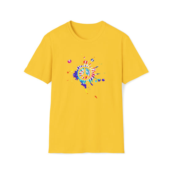 Hippie Shirt | Earth Peace Designs | Peace Sign Color Splat | Unisex Soft Style T-Shirt