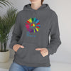 Chill Stitch – Sunflower Rainbow Peace - Unisex Hooded Hoodie Sweatshirt – Embrace Your Vibe