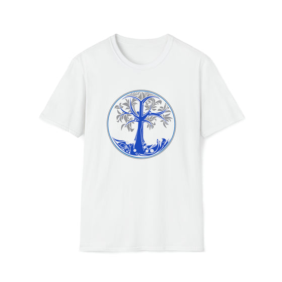 Boho Yoga Shirt | Water Waves Tree of Life Outdoor Life | Unisex Soft style Tee T-Shirt