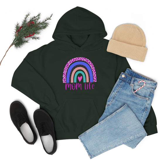 Chill Stitch – Mom Life Rainbow - Unisex Hooded Hoodie Sweatshirt – Embrace Your Vibe