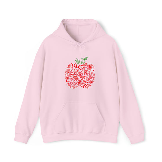Teacher Life Sweatshirt | Teaching Flower Apple | Unisex Hooded Hoodie Sweatshirt