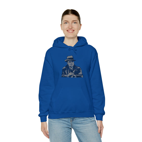 Al Capone | Unisex Hooded Hoodie Sweatshirt | Embrace Your Vibe | Calligram Word Design