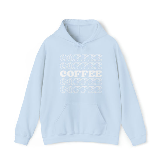 Coffee Repeated Sweatshirt | Unisex Hooded Hoodie Sweatshirt | Embrace Your Vibe