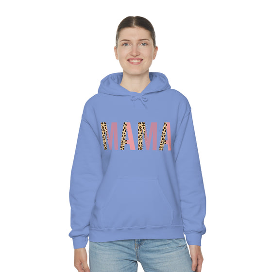 Chill Stitch – Mama Leopard - Unisex Hooded Hoodie Sweatshirt – Embrace Your Vibe