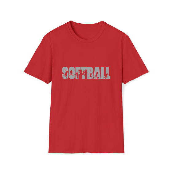 Softball Shirt | Softball Athlete Silhouettes | Unisex Soft Style T-Shirt Tee