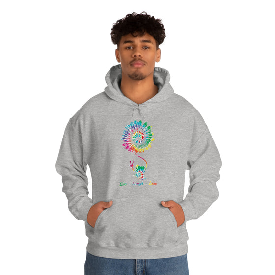 Chill Stitch – Peace Live Frog Tie-Dye - Unisex Hooded Hoodie Sweatshirt – Embrace Your Vibe