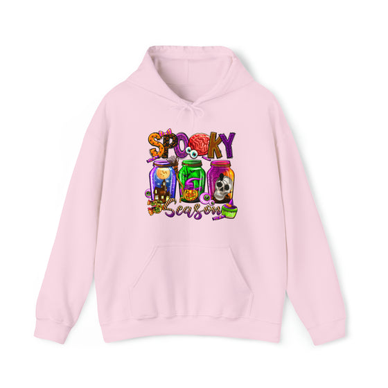 Halloween Sweatshirt | Spooky Season Specimen Jars | Unisex Hooded Hoodie Sweatshirt