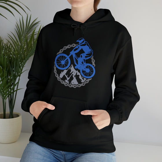 Bike Sweatshirt | MTB Chain Mountain Bike Biking | Unisex Hooded Hoodie Sweatshirt