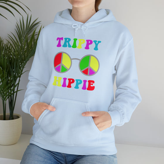 Hippie Sweatshirt | Trippy Hippie Sunglasses | Unisex Hooded Hoodie Sweatshirt