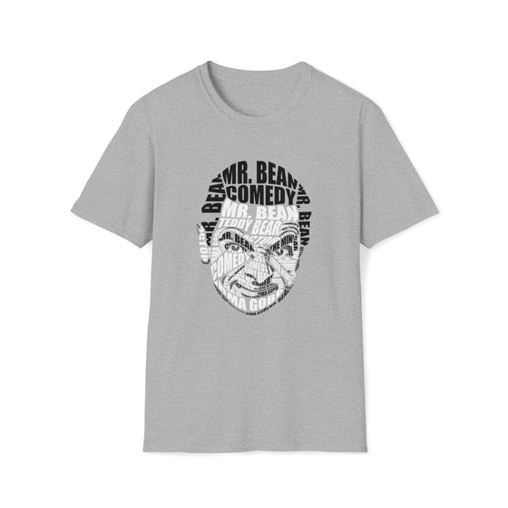Mr Bean Comedian | Unisex Soft Style Tee T-Shirt  | Calligram Word Design