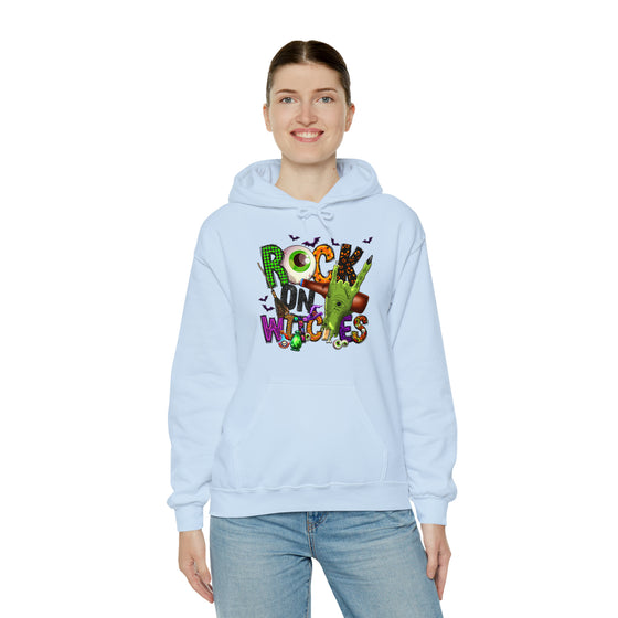 Halloween Sweatshirt | Rock On Witches | Unisex Hooded Hoodie Sweatshirt