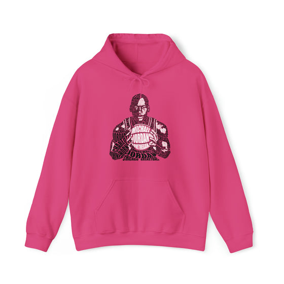 Michael Jordan Basketball | Unisex Hooded Hoodie Sweatshirt  | Calligram Word Design