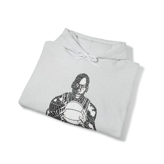 Michael Jordan Basketball | Unisex Hooded Hoodie Sweatshirt  | Calligram Word Design