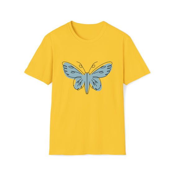 Abstract Shapes V18 Butterfly Nature  Life | Unisex Soft Style Tee T-Shirt | Embrace Your Vibe