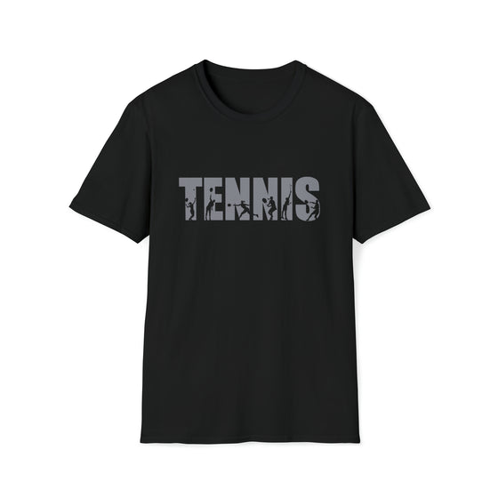 Tennis Shirt | Sporting Athlete Silhouettes | Unisex Soft Style T-Shirt