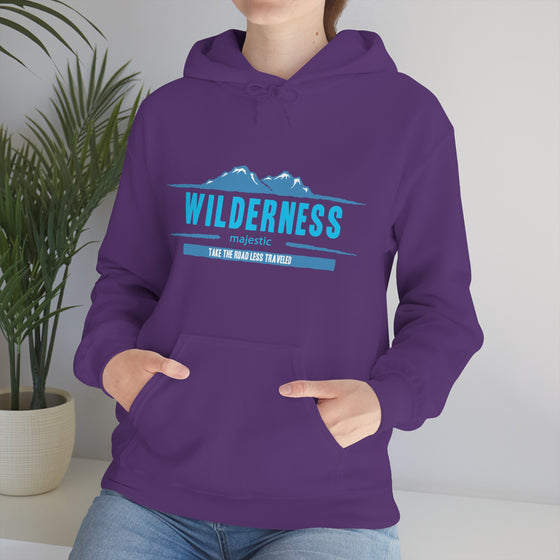 Chill Stitch – Wilderness Road Less Traveled - Unisex Hooded Hoodie Sweatshirt – Embrace Your Vibe