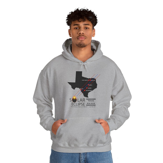 TEXAS Total Solar Eclipses April 8  2024  Total Eclipse | Unisex Hooded Hoodie Sweatshirt | Embrace Your Vibe Astronomy