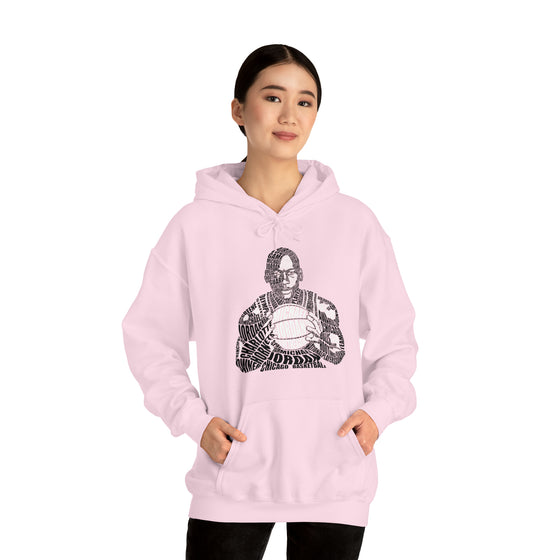 Michael Jordan Basketball | Unisex Hooded Hoodie Sweatshirt  | Calligram Word Design
