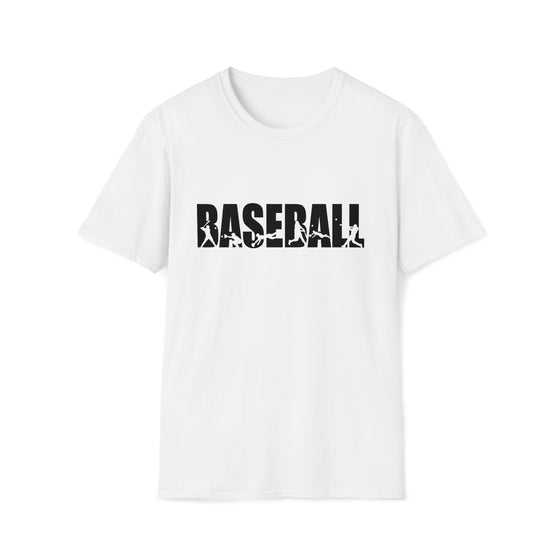 Baseball Sporting Name Athlete Silhouettes  |  Unisex Soft Style T-Shirt | Embrace Your Vibe