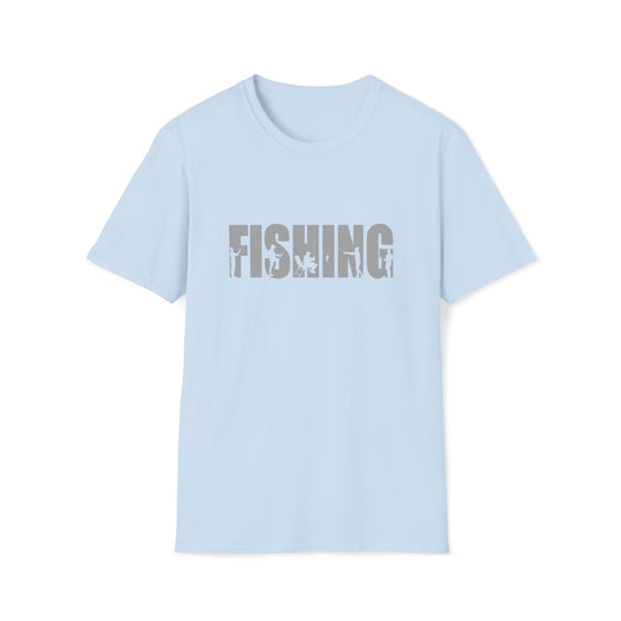 Fishing Fish Sporting Name Athlete Silhouettes  |  Unisex Soft Style T-Shirt  |  Embrace Your Vibe