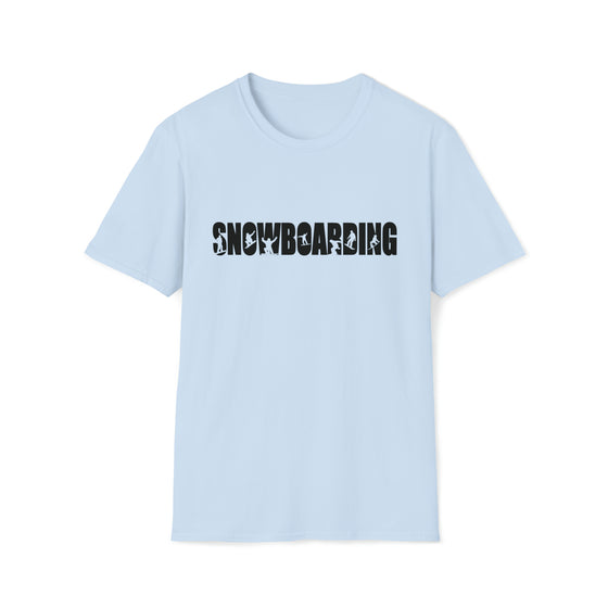 Snowboarding Shirt | Snowboard Athlete Silhouettes | Unisex Soft Style Tee T-Shirt