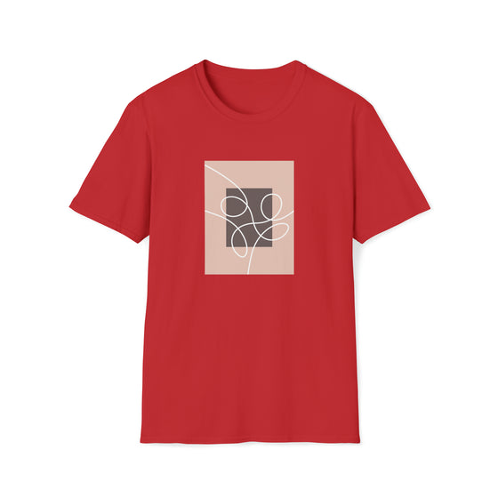 Abstract Blocks Line Shapes V13 | Unisex Soft Style Tee T-Shirt | Embrace Your Vibe