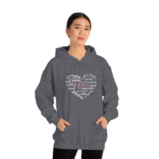 Chill Stitch – Mom Heart Descriptions - Unisex Hooded Hoodie Sweatshirt – Embrace Your Vibe